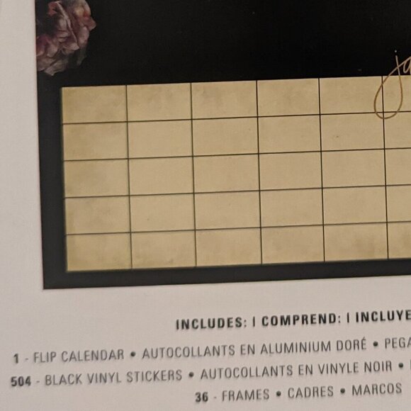 NWT Heidi Swapp 'Beautiful New Day' Roses Floral Undated Desk Flip Calendar NEW - Picture 7 of 7